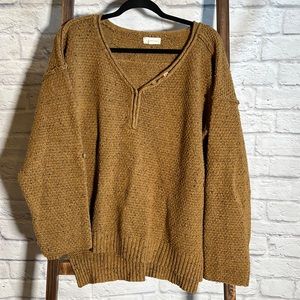 Women’s Loose fitting Golden Yellow Knit Sweater- Sz. Medium